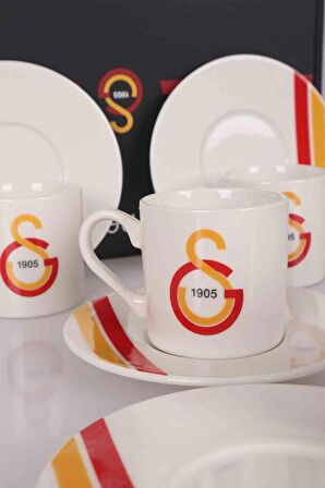 LİSANSLI GALATASARAY 6 KİŞİLİK TÜRK KAHVESİ FİNCAN TAKIMI