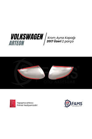 Volkswagen Arteon 2017 üzeri Krom Ayna Kapağı 2 Parça Paslanmaz Çelik