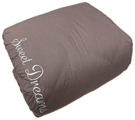 Clasy Saten %100 Pamuk Ranforce Tek kişilik Yorgan Sweet Dreams V3 Sarı-Gri
