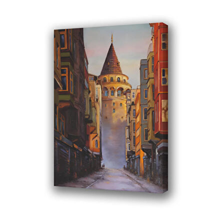 eski galata kulesi istanbul baskılı kanvas duvar tablosu
