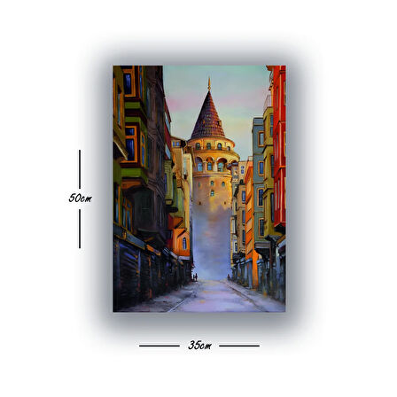 eski galata kulesi istanbul baskılı kanvas duvar tablosu