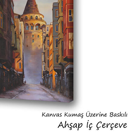 eski galata kulesi istanbul baskılı kanvas duvar tablosu