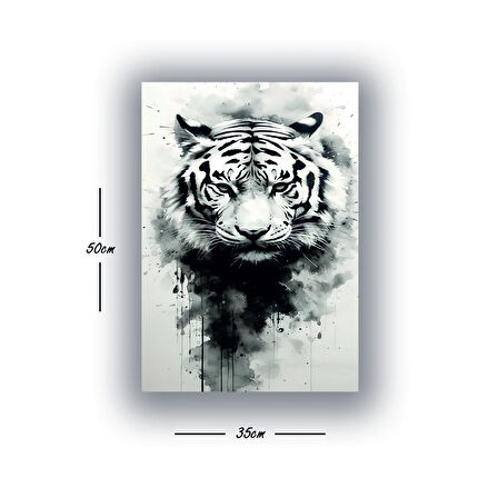 beyaz kaplan baskılı kanvas duvar tablosu