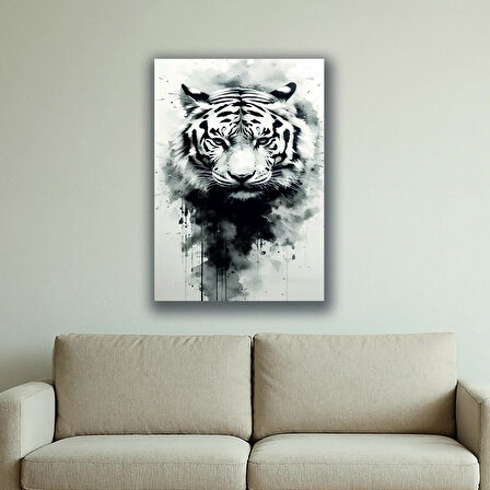 beyaz kaplan baskılı kanvas duvar tablosu