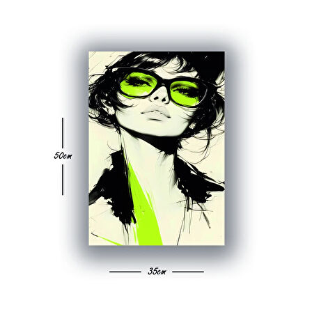 kadın manken tarz imaj baskılı kanvas duvar tablosu