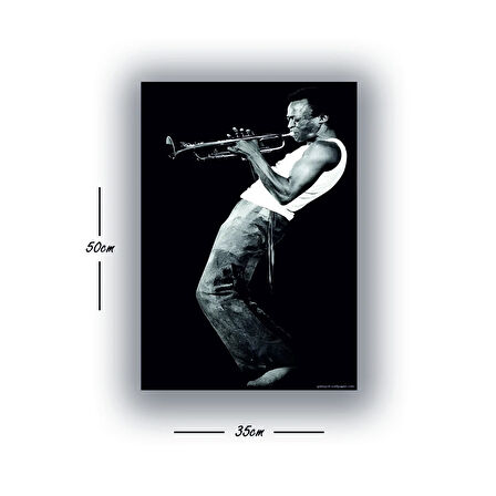 jazz müzik  siyahi adam baskılı kanvas duvar tablosu