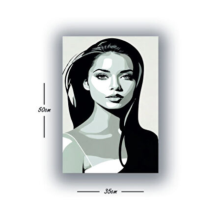 güzel kadın uzun saçlar baskılı kanvas duvar tablosu