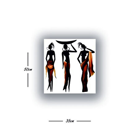 3 kadın asya baskılı kanvas duvar tablosu