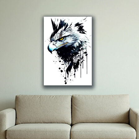 kartak kızgın boya efektli baskılı kanvas duvar tablosu