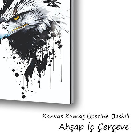 kartak kızgın boya efektli baskılı kanvas duvar tablosu