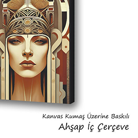 kleopatra  portre baskılı kanvas duvar tablosu