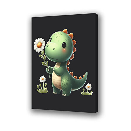 yavru ejderha baskılı kanvas duvar tablosu