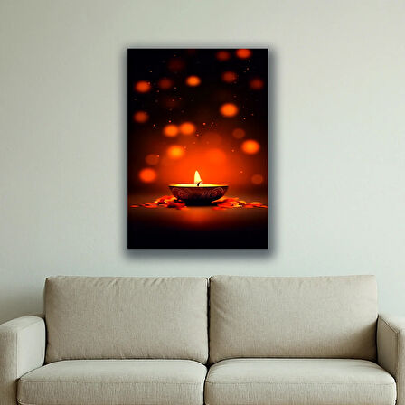 mum rahatlatıcı ortam baskılı kanvas duvar tablosu