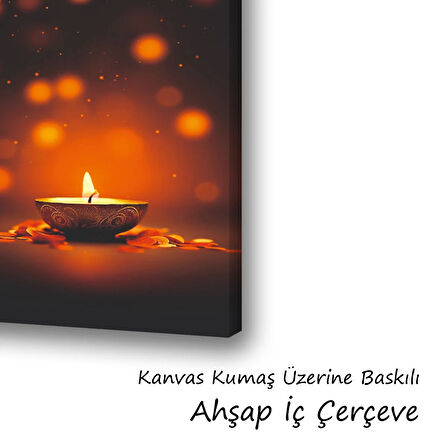 mum rahatlatıcı ortam baskılı kanvas duvar tablosu