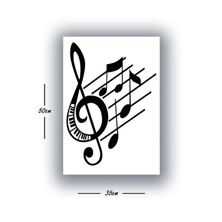 müzik notalar baskılı kanvas duvar tablosu