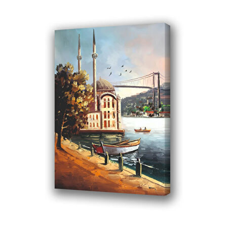 istanbul boğazı baskılı kanvas duvar tablosu