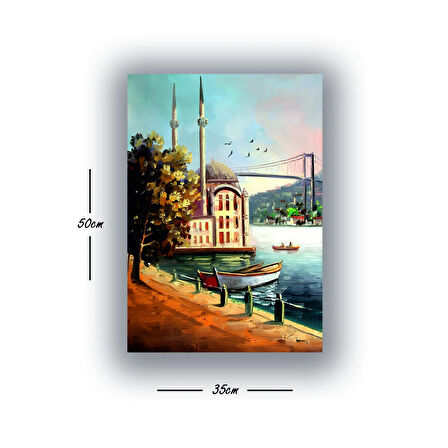 istanbul boğazı baskılı kanvas duvar tablosu