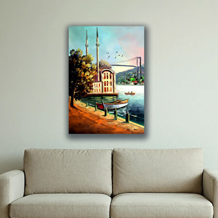 istanbul boğazı baskılı kanvas duvar tablosu