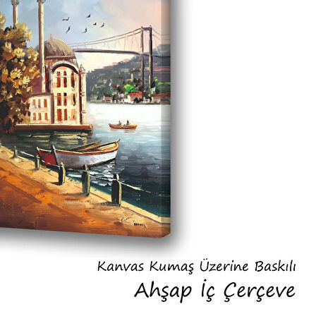 istanbul boğazı baskılı kanvas duvar tablosu