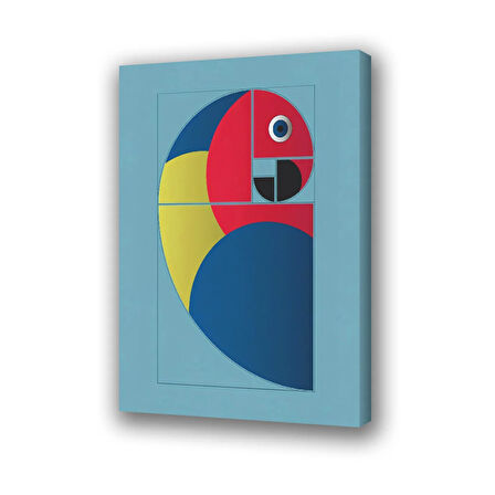 geometri desenli kuş hayvan baskılı kanvas duvar tablosu