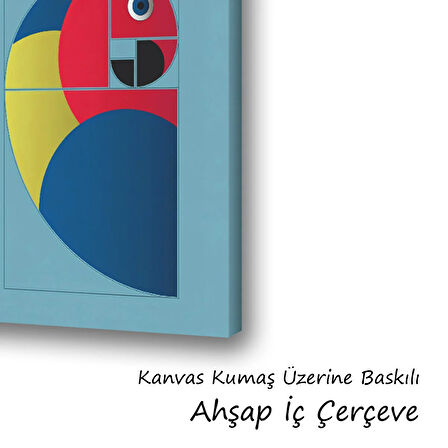 geometri desenli kuş hayvan baskılı kanvas duvar tablosu