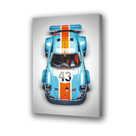 spor araba galerici garaj baskılı kanvas duvar tablosu