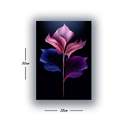 renkli yapraklar baskılı kanvas duvar tablosu