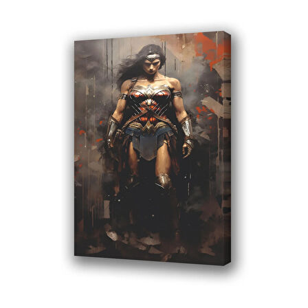 savaşçı kadın baskılı kanvas duvar tablosu