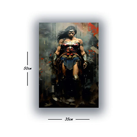 savaşçı kadın baskılı kanvas duvar tablosu