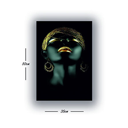 altın saçlı kadın baskılı kanvas duvar tablosu