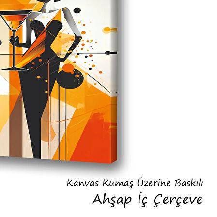 Kadeh Kadın baskılı kanvas duvar tablosu