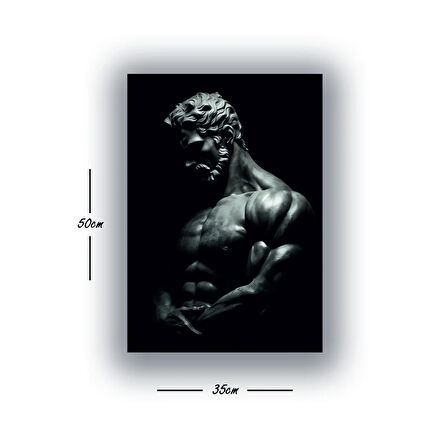 zeus vucud baskılı kanvas duvar tablosu