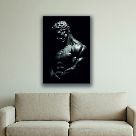 zeus vucud baskılı kanvas duvar tablosu