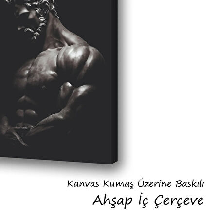 zeus vucud baskılı kanvas duvar tablosu