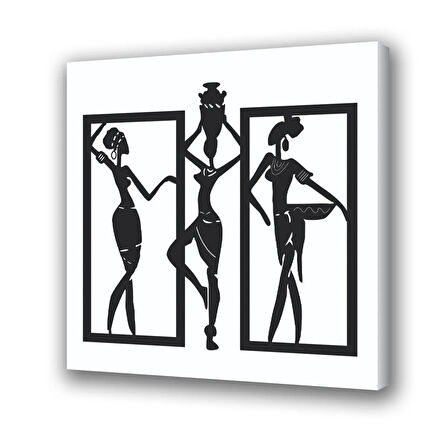 Afrikalı kadınlar baskılı kanvas duvar tablosu