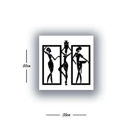 Afrikalı kadınlar baskılı kanvas duvar tablosu