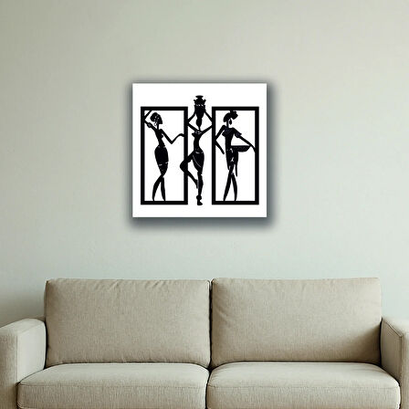 Afrikalı kadınlar baskılı kanvas duvar tablosu