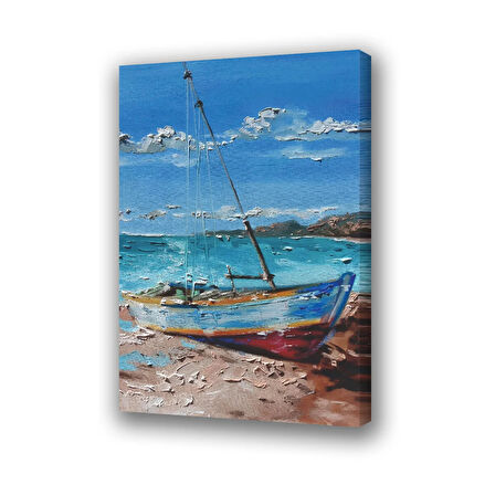 Kumsal tekne kumlar baskılı kanvas duvar tablosu