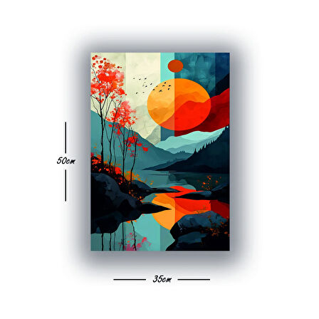 Japon sanatı görseli baskılı kanvas duvar tablosu