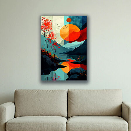 Japon sanatı görseli baskılı kanvas duvar tablosu