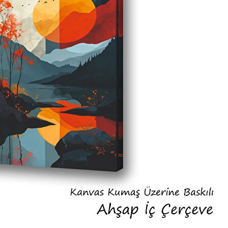 Japon sanatı görseli baskılı kanvas duvar tablosu