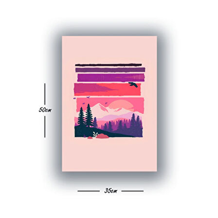 manzara parçalı baskılı kanvas duvar tablosu