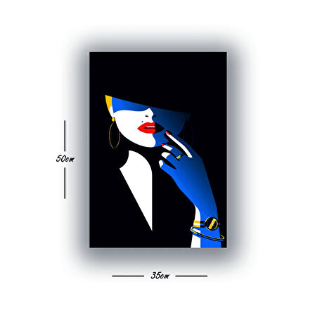 kadın model kuaförler için baskılı kanvas duvar tablosu