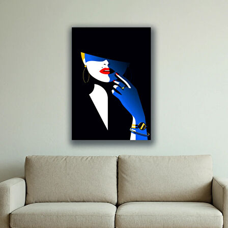 kadın model kuaförler için baskılı kanvas duvar tablosu