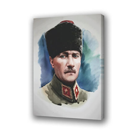 baş komutan atatürk baskılı kanvas duvar tablosu