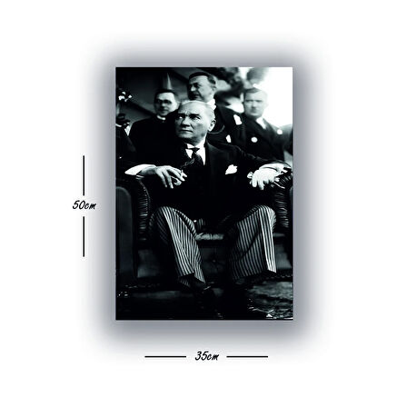 mustafa kemal atatürk baskılı kanvas duvar tablosu