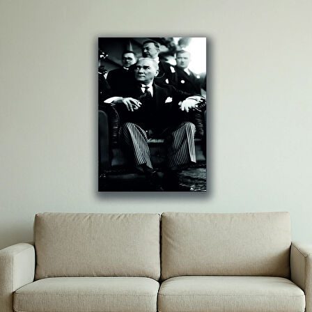 mustafa kemal atatürk baskılı kanvas duvar tablosu