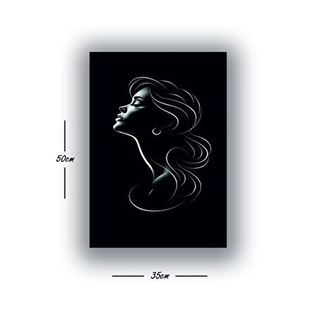 bayan kuaför saç dizayn baskılı kanvas duvar tablosu