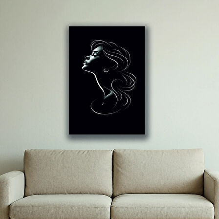 bayan kuaför saç dizayn baskılı kanvas duvar tablosu