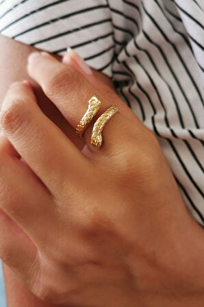 Altın Yılan Tasarım Yüzük